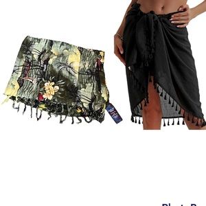Hawaiian Tropical Sarong Wrap Tie Skirt